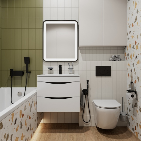 Клавиша смыва Iddis Unifix, черная (UNI02MBi77)